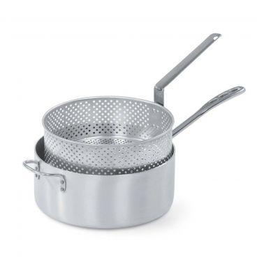 Vollrath 68228 Wear-Ever 12 Qt. Aluminum Fryer Pan with Basket