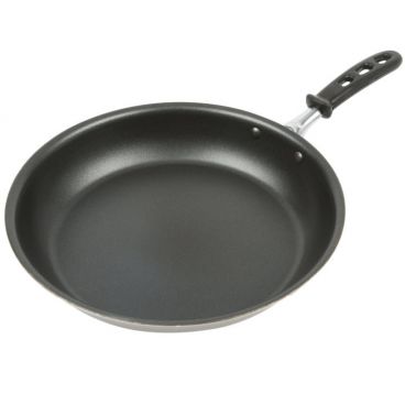 Vollrath 69112 Stainless Steel Tribute Non Stick 12" Three Ply Fry Pan with TriVent Silicone Handle