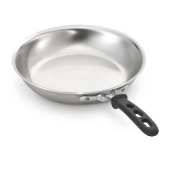 Vollrath 69814 Stainless Steel Tribute 14" Three Ply Fry Pan with TriVent Silicone Handle