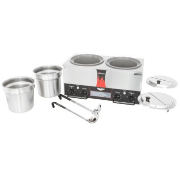 Vollrath 72029 TW-27R Cayenne Twin-Well 7 Quart Rethermalizer Package