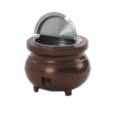 Vollrath 72166 1776-11 Burnt Copper Cayenne Colonial Kettle 11-Quart Warmer Package - 120v