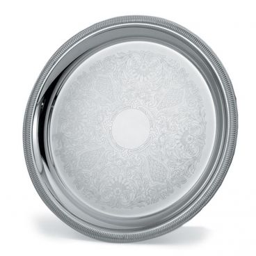 Vollrath 82100 Elegant Reflections 12-3/8" Stainless Steel Round Serving Tray
