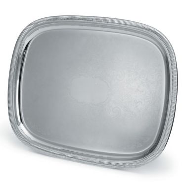 Vollrath 82120 Elegant Reflections 17-7/8" x 13-7/8" Stainless Steel Oblong Serving Tray