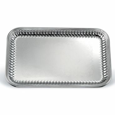 Vollrath 82166 Esquire Stainless Steel 18-1/4" x 12-1/2" Rectangular Fluted Serving Tray