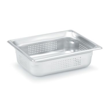 Vollrath 90243 Half-Size Super Pan 3 Steam Table Perforated Pan, 4" Deep