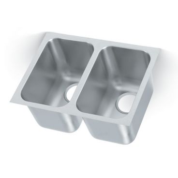 Vollrath 9102-1 Two Compartment Stainless Steel Welded-In Undermount Sink