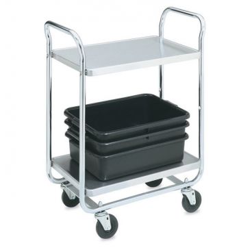 Vollrath 97160 Thrift-I-Cart Chrome Two Shelf Cart, 24" x 16" x 36-1/2"