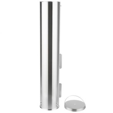 Vollrath PLC-4 32 - 44 oz. Stainless Steel Gravity / Pull Type Wall Mount Cup Dispenser