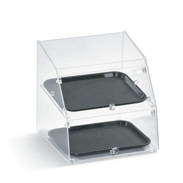 Vollrath SBC1014-2F-06 Classic Two Tier Acrylic Display Case with Front Doors