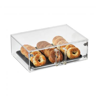 Vollrath SBC12 Cubic One Tier 1/2 Size Acrylic Display Case with Front Door & Pan