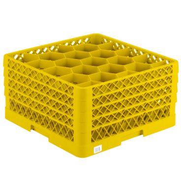 Vollrath TR11GGGG-08 - Traex Full Size Yellow 20 Compartment Rack w/ 4 Extenders