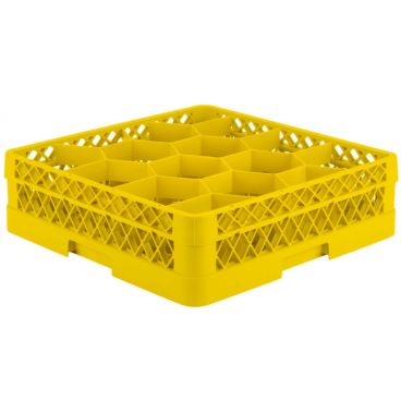 Vollrath TR18A-08 - Traex Full Size Yellow 12 Compartment Rack w/ Open Extender