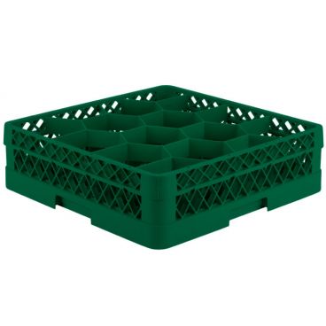 Vollrath TR18A-19 - Traex Full Size Green 12 Compartment Rack w/ Open Extender