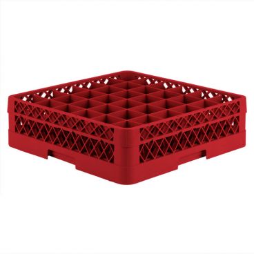 Vollrath TR7C-02 - Traex Full Size Red 36 Compartment Rack w/ Extender