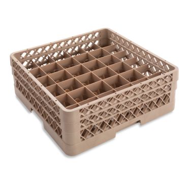 Vollrath TR7CA Beige 36 Compartment Traex Full Size Compartment Rack With 1 Extender And 1 Open Extender