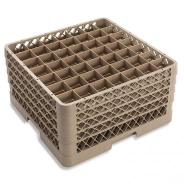 Vollrath TR9EEEE Beige 49 Compartment Traex Full Size Compartment Rack With 4 Extenders