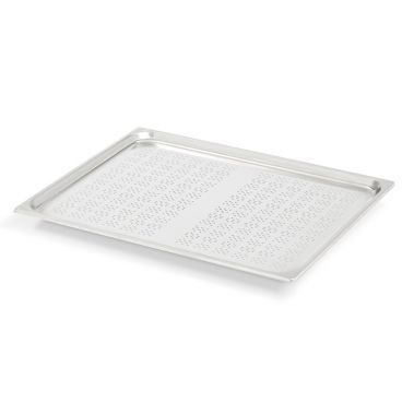 Vollrath V210202 25-5/8" x 20-7/8" x 3/4" Deep Perforated 2/1 Double Wide Gastronorm Stainless Steel Steam Table Food Pan