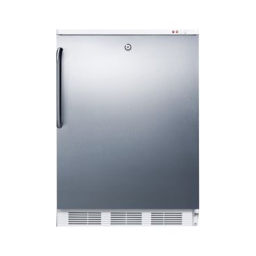 Summit VT65ML7SSTB Accucold 33.5" x 23.63" x 23.5" Stainless Steel White Freestanding Laboratory Freezer - 3.5 Cu. Ft, 115 Volts