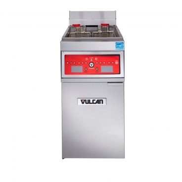 Vulcan 1ER50C 50 lb. Electric Floor Fryer with Computer Controls - 240V, 3 Phase, 17 kW 