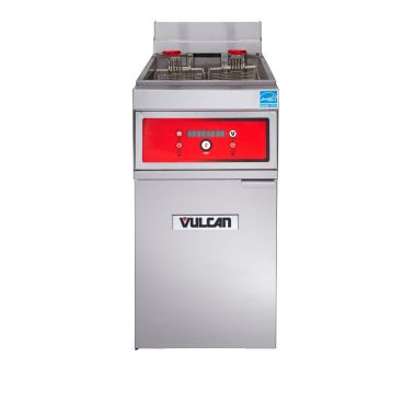 Vulcan 1ER50DF 50 lb. Electric Floor Fryer with Digital Controls and KleenScreen Filtration - 208V, 3 Phase, 17 kW