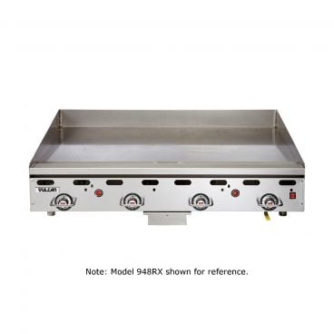 Vulcan 972RX 72" Heavy Duty Natural Gas Countertop Griddle with Snap-Action Thermostatic Controls - 162,000 BTU