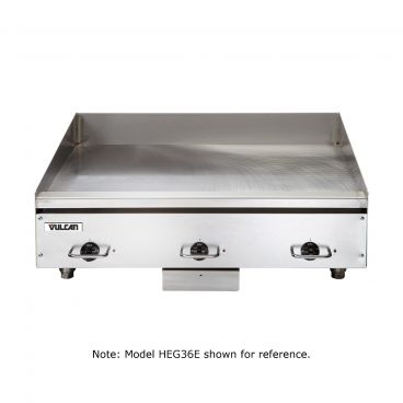 Vulcan HEG24E 24" Electric Countertop Griddle with Snap-Action Thermostatic Controls -10.8 kW, 208v/60/3ph