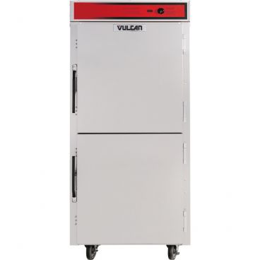 Vulcan VBP15 ENERGY STAR Certified VBP Series 65 1/4" High x 27 1/4" Wide Insulated Stainless Steel Mobile Holding And Transport Cabinet With Adjustable Racking For 18" x 26" Or 12" x 20" Pans, 120V 1500 Watts