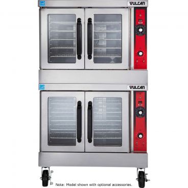 Vulcan VC44GD Double Deck Full Size Natural Gas Convection Oven with Solid State Controls - 100,000 BTU