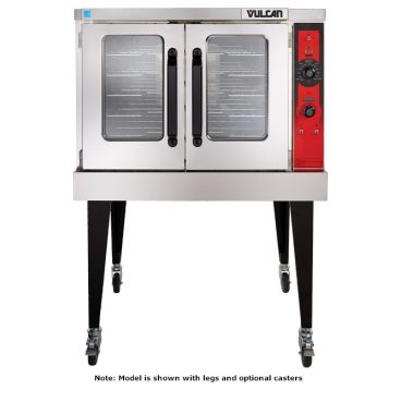 Vulcan VC5GD 40" Single Deck Full Size Natural Gas Standard Depth Convection Oven with Solid State Controls, 50,000 BTU