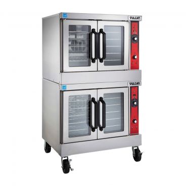 Vulcan VC66EC_208/60/3 Double Deck Full Size Electric Deep Depth Convection Oven with Computer Controls - 208V, 25 kW