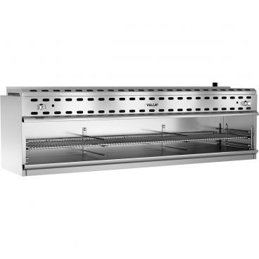 Vulcan VICM72 Natural Gas Countertop / Wall-Mount 72" Wide 2-Infrared Burner Stainless Steel Cheesemelter Broiler With Standing Pilot Ignition And LP Conversion Kit, 60,000 BTU