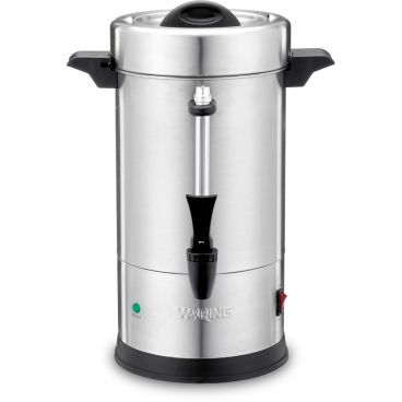 Waring WCU110 Stainless Steel 110-Cup Capacity Commercial Coffee Urn With Dual-Heater System, 120V 1440 Watts
