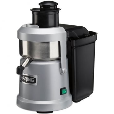Waring WJX80 Compact 10 3/4" Wide Heavy-Duty Centrifugal Continuous Pulp Ejection Fruit And Vegetable Juice Extractor With 12-Quart Pulp Container And 3,600 RPM Motor, 120V 1.2 HP