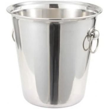 Winco WB-4 7 1/2" Stainless Steel Wine / Champagne Bucket - 4 Qt.