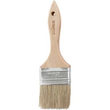 Winco WBR-25 2-1/2" Boar Hair Flat Pastry Brush