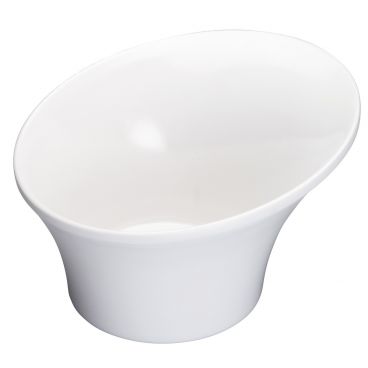 Winco WDM004-201 Priscila 6 1/2" White Round Angled Melamine Soup/Cereal Bowl