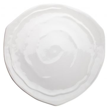 Winco WDM007-204 Selena 15 1/4" White Triangular Melamine Plate