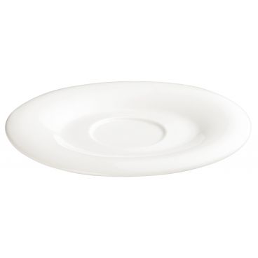 Winco WDP004-215 Ocea 6 1/4" x 5 1/2" Creamy White Porcelain Saucer