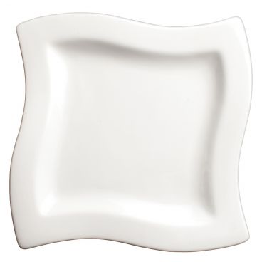 Winco WDP011-101 Cramont 6" White Medium Rim Porcelain Dinner Plate