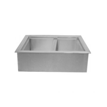 Wells ICP-200 31" Stainless Steel Fully Insulated Drop-In Non-Refrigerated Ice Cooled Cold Food Well For Two 12" x 20" Pans