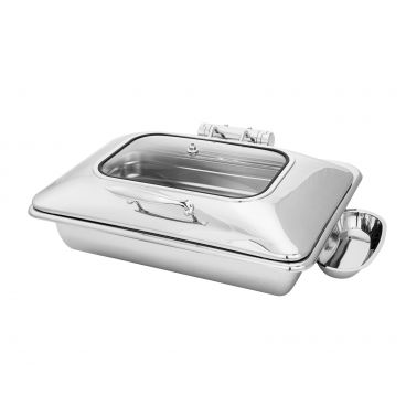Walco WI9UGT 8 qt. Stainless Steel Idol Rectangular Chafer with Hinged Lid