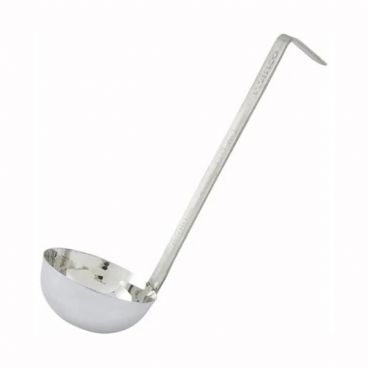 Winco LDS-3 Stainless Steel 3 oz 2-Piece Serving Ladle With 8" Handle