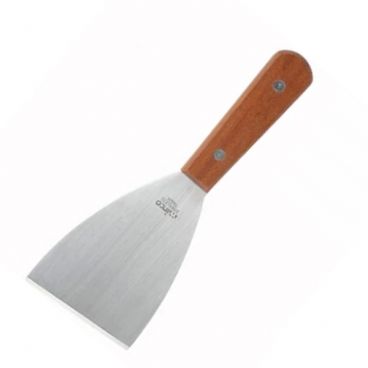 Winco TN526 Grill Scraper with Wooden Handle and 3" x 4" Blade