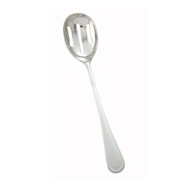  Winco 0030-24 11 1/2" Shangarila Flatware Stainless Steel Banquet Slotted Serving Spoon