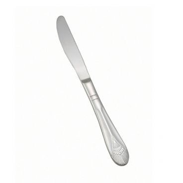 Winco 0031-08 8 7/8" Peacock Flatware Stainless Steel Dinner Knife