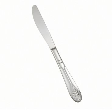 Winco 0031-18 9 5/8" Peacock Flatware Stainless Steel European Table Knife