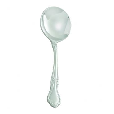 Winco 0039-04 5-7/8" Chantelle Flatware 18/8 Stainless Steel Bouillon Spoon