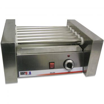 Winco Benchmark 62010 Stainless Steel Hot Dog Roller Grill 10 Hot Dog Capacity