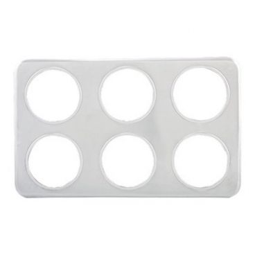 Winco ADP-444 6 Hole Steam Table Adapter Plate - 4 3/4"