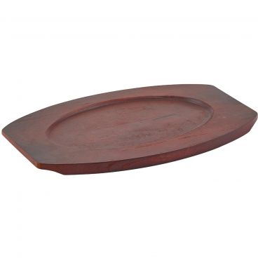 Winco APL-12UL Oval 12" Wood Sizzler Platter Underliner For APL-12
